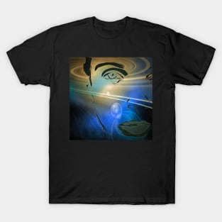 Woman portrait in space T-Shirt